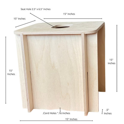 Pum Pum Yoni Steam Chair | Natural Cedar Vaginal Steam Sauna | Plastic Free Yoni Steam Seat | Pelvic Steam Box | Feminine Wellness