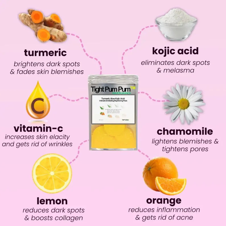 Turmeric and Kojic Acid Intimate Brightening Pads